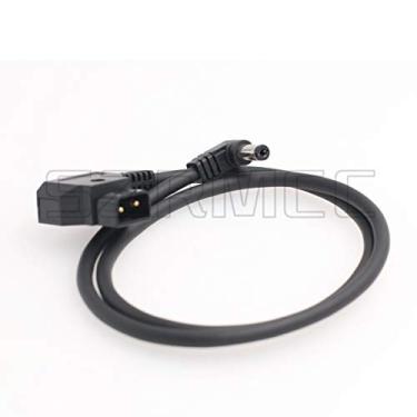 Imagem de SZRMCC Anton Bauer D-tap macho para 5,5 x 2,1 mm DC 12 V cabo de alimentação para monitores LCD Atomos Shogun Inferno KiPRO (ângulo direito CC 2,1 mm)