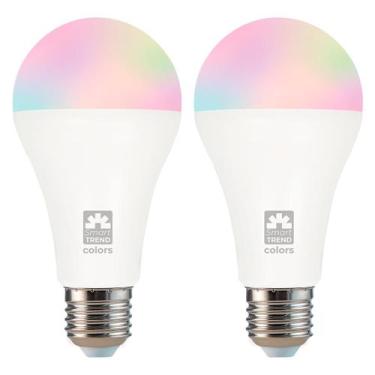 Imagem de Kit 2 Lâmpada Inteligente 11W Rgb Wifi Google Alexa Colorida - Kian