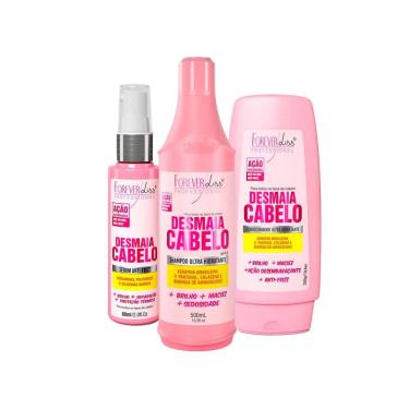 Imagem de Kit Desmaia Cabelo Forever Liss Shampoo 500 ml Cond e Sérum 