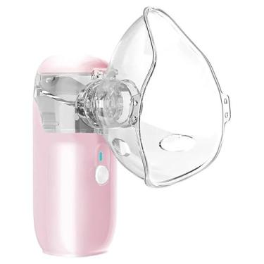 Imagem de Inalador Nebulizador Portátil para Viagem,na cor Rosa, Adequado para Crianças, Homens, Mulheres e Idosos