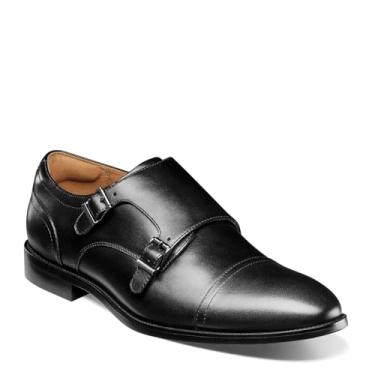 Imagem de Florsheim Sapato Oxford masculino Rucci bico duplo Monk, Preto, 39