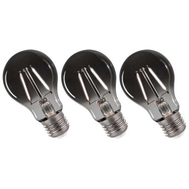 Imagem de Lâmpada Led Fumê 30W Kit 3 unid. Decorativa Vintage Iluminação Branco Quente Retrô Multifilamento Luz Casa Decoração