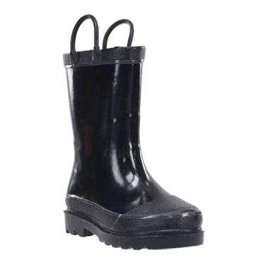 Imagem de Western Chief Kids Waterproof Rubber Classic Rain Boot with Pull Handles, Black, 4 M US Big Kid