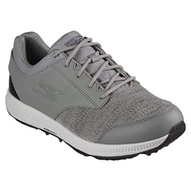 Imagem de Skechers Tênis de golfe masculino Elite 5 Range relaxado à prova d'água sem ponteira, Cinza, 8
