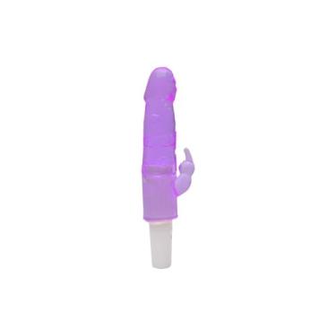 Imagem de Vibrador em Jelly com Estimulador Clitoriano - Coelhinho (ROXO)