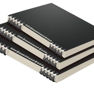 Imagem de Joucien 1 unidade - Pasta de folhas soltas para estudantes, caderno de folhas soltas destacável e não confortável à mão, caderno artístico de estilo minimalista-1 conjunto (preto)-A4 (em branco) 60