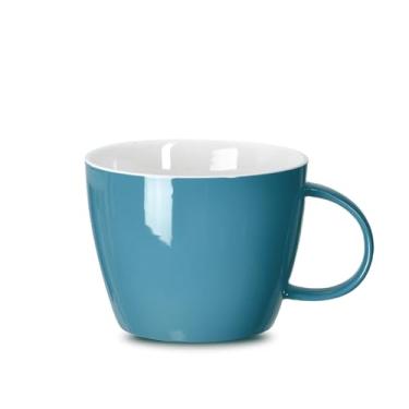 Imagem de Caneca de café jumbo de cerâmica de 850 g com alça para sopa, café, chá, sorvete, frutas, cereais, leite, mocha, cacau e bebidas quentes, segura para micro-ondas e lava-louças, azul aqua