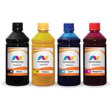 Imagem de 4 Tinta Para HP T210 T250 T650 500ml CMYK Pigmentado - Toner Vale