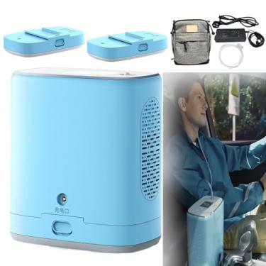 Imagem de KKSOUFX PortáTil De MáQuina De Ox, Concentrador PortáTil, Mini Gerador, Equipamento DoméStico Ox,90% ± 3% Uso En Carro E Viagens,Com Bateria 5000/10000 mah