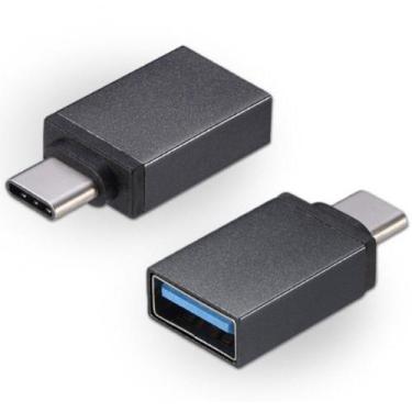 Imagem de Adaptador cabo otg usb x tipo c type c pendrive macho fêmea - Master
