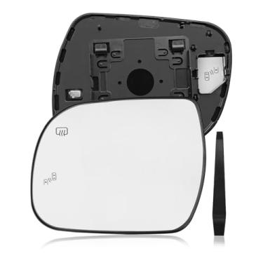 Imagem de HUQUZN Vidro retrovisor lateral com detecção de ponto cego adequado para Toyota Sienna 2010-2019, lente retrovisor do lado esquerdo do motorista com placa traseira de desembaçamento de calor