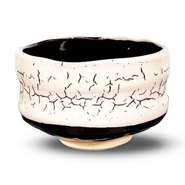 Imagem de Tigela Matcha Chawan, Cerâmica Mino Yaki Xícara de Chá Matcha Japonesa, Xícara de Chá Verde, Copo de Café e Sopa Feito no Japão (Branco)