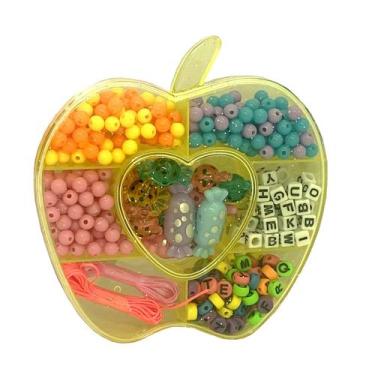 Imagem de Kit Miçanga Infantil Colorida Pocket Candy Biju - Dm Toys, Amarelo, Ma