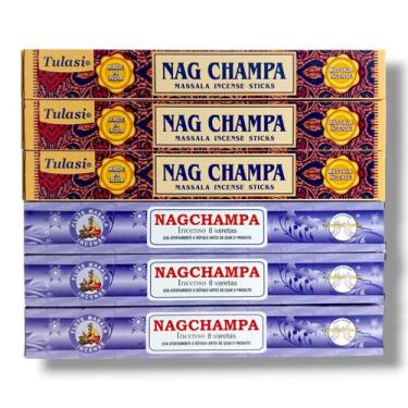 Imagem de Kit com 6un - Incenso Massala Tulasi e Flute Nag Champa
