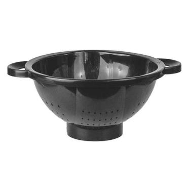 Imagem de Escorredor De Massa Luxo redondo com alça plastico Nitronplast, Preto