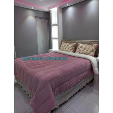 Imagem de Coberdrom de Sherpa Pele de Carneiro Queen Rosa - Têxtil Casa