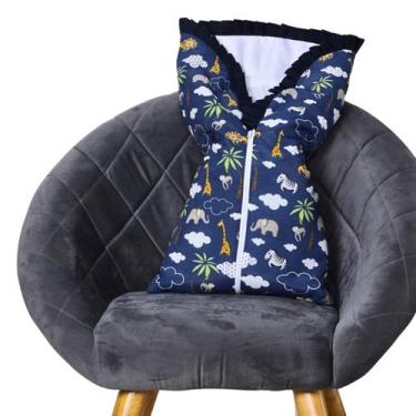 Imagem de Saco de Dormir para Bebê Inverno Estampado Acolchoado com Zíper 100% A