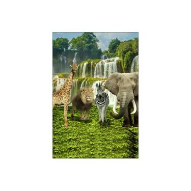 Imagem de Painel De Festa Vertical 1,50 x 2,20 - Safari Animais Realistas 033 - 