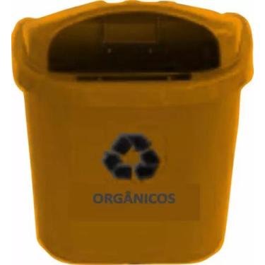 Imagem de Lixeira 40L S/Poste com Haste Plástica - JSN, Marrom