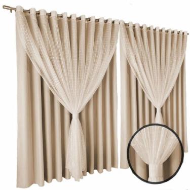 Imagem de cortina blackout Miami de quarto sala 5,50 x 2,90 preto - Bravin Corti