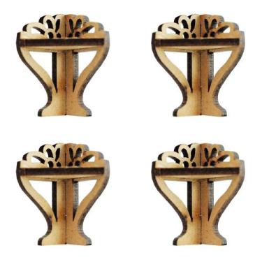 Imagem de Kit 40 Pés Arabesco Para Caixa M 4x2,5 Laser Mdf Madeira - Atacadão do