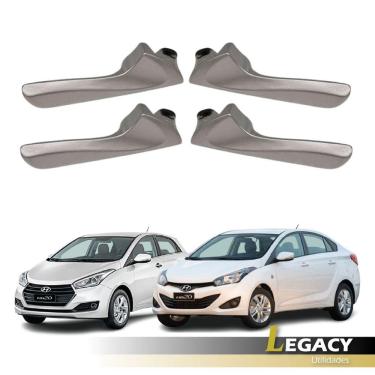 Imagem de Kit Completo 4 Maçanetas Internas Prata HB20 HB20S 12 a 19