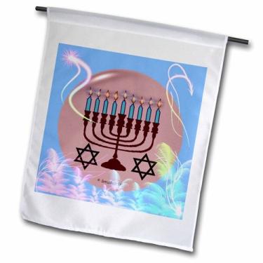 Imagem de 3dRose fl_8356_2 Bandeira de Jardim Menorah Fern, 45,7 x 68,5 cm