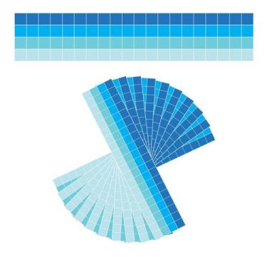 Imagem de Adesivo Piscina Vinílico Degradê Pastilha Azul Claro 100x20cm - Resita