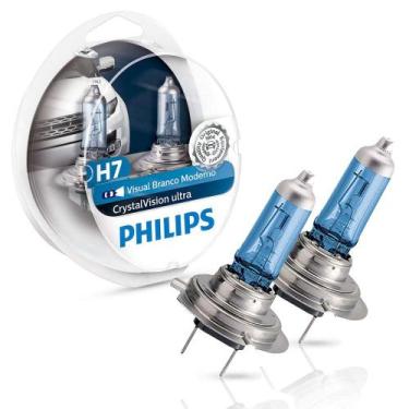 Imagem de Par Lâmpada H7 Super Branca Philips Crystal Vision Ultra