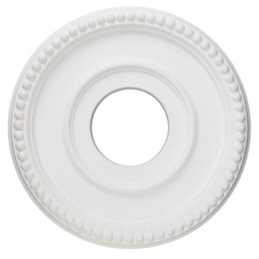 Imagem de Placa medalhão de teto branco de 30,5 cm - Capa decorativa de plástico PU para ventilador, luminárias, toldos de lustre - Substituição de iluminação doméstica tradicional, retrô e minimalista (OD 30,5