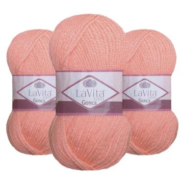 Imagem de Fio Lavita Gonca Snuggle para crochê e tricô, 984 metros – Pacote com 3 | Macio, fofo para projetos de bebê, brinquedos e cobertores | 100 g de fio grosso para crochê e conforto acolchoado