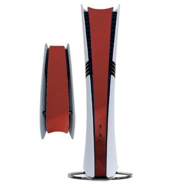 Imagem de Adesivos de proteção para console PlayStation 5 Pro - Acessórios de jogos para PS5 Pro (vermelho)