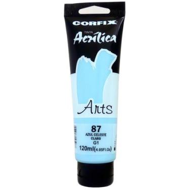 Imagem de Tinta Acrílica Arts Corfix 120ml G1 - 85120, 087 - AZUL CELESTE CLARO