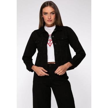 Imagem de Jaqueta Jeans Estonada Preto - Guess, G, Preto