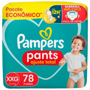 Imagem de Fralda Pampers Pants Ajuste Total Tamanho XXG com 78 Unidades Descartáveis