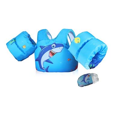 Imagem de Welebar Colete de natação para crianças, adequado para crianças de 12,7 a 32 kg, boias para meninos e meninas, auxílio à natação, treinamento, adequado para bebês/crianças pequenas