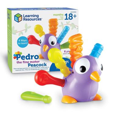 Imagem de Recursos de aprendizagem de brinquedos Pedro the Fine Motor Peacock com mais de 18 meses