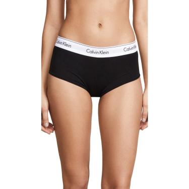 Imagem de Calcinha masculina de algodão moderna Calvin Klein para mulheres, preta