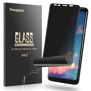 Imagem de Protetor de tela de privacidade Newpoint Galaxy S8 Plus, 2 vias, antiespionagem, adesivo completo, cola, toque preciso, curva 3D, nano blind, película macia (não de vidro temperado) para Samsung Galaxy S8 Plus (preto)