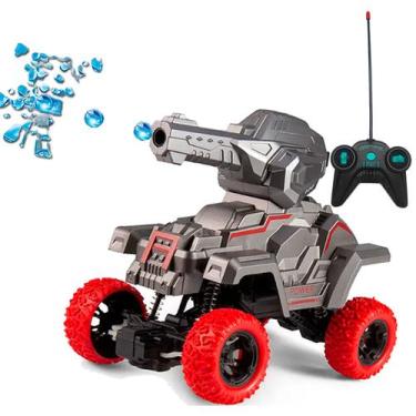 Imagem de Carrinho Controle Remoto Tanque de Guerra Brinquedo Lança Bolinha De G