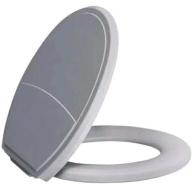Imagem de Assento Sanitário Almofadado Tampa Vaso Classic Oval Universal Redondo