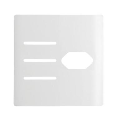 Imagem de Placa 4x4 para 3 Interruptores e 1 Tomada + Suporte Branco da Linha No