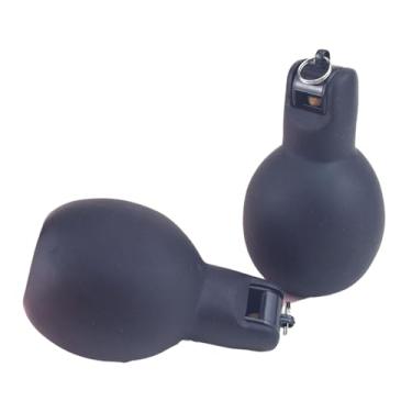 Imagem de Deevoka 2 peças de apitos de aperto de mão, apitos esportivos, de treinadores para casa, árbitros escolares, treinadores de futebol, Preto