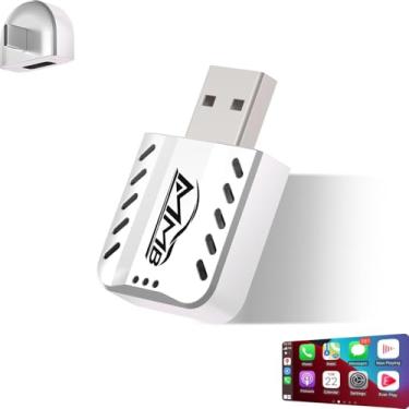 Imagem de MMB Adaptador sem fio, adaptador CarPlay 2025 atualizado, converte com fio para sem fio para iPhone, adaptador USB C/A Plug and Play CarPlay compatível com iPhone iOS 10+ e carros com CarPlay