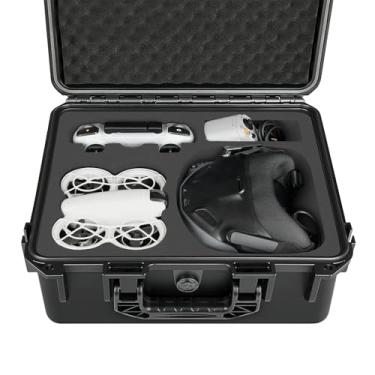 Imagem de Capa para DJI NEO Drone Combo, Capas de Transporte Rígidas Impermeáveis para DJI NEO Motion Fly More Combo, Óculos N3/3/2/Integra, RC 2/N3/N2/Motion 3/2, Espuma Personalizada para Óculos 3 Capas