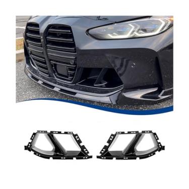 Imagem de XPHAZZ Borda do para-choque frontal compatível com M3 M4 modelo divisor MP estilo ABS (G80 G82 G83 (21-24), duto de ar brilhante-preto)