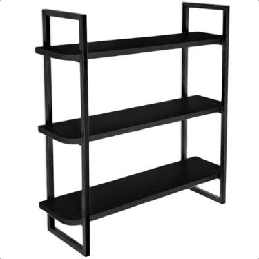 Imagem de Prateleira Tripla Nicho Alba Modelo Industrial Decoração Casa 60x15 - 
