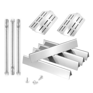 Imagem de Peças de reposição Genesis E-310 para Weber 7621 7620 barras aromatizadoras 62752 tubo queimador 65505 defletores de calor Weber Genesis 300 E310 E-330 S330 EP310 S-310 S-320 S310 EP330 E330 Peças de