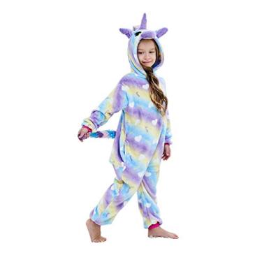 Imagem de Pijama infantil unissex de unicórnio para Halloween, Cloud Love a, 8-10 Anos