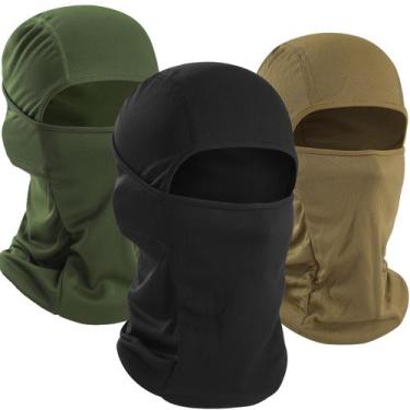 Imagem de Máscara facial de pele Balaclava WTACTFUL para homens, 3 peças, preta,